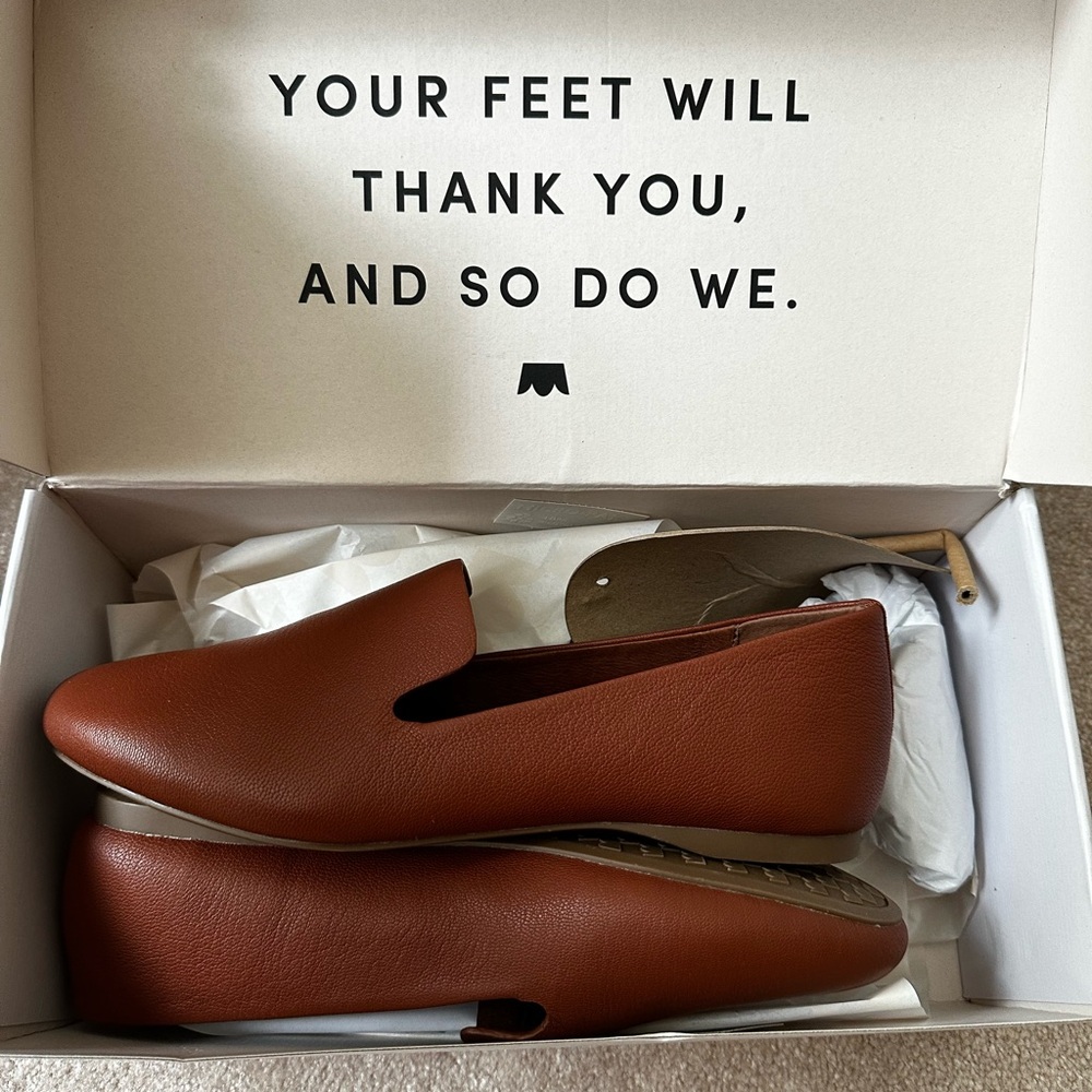 Womens Birdies Brown Leather Shoes